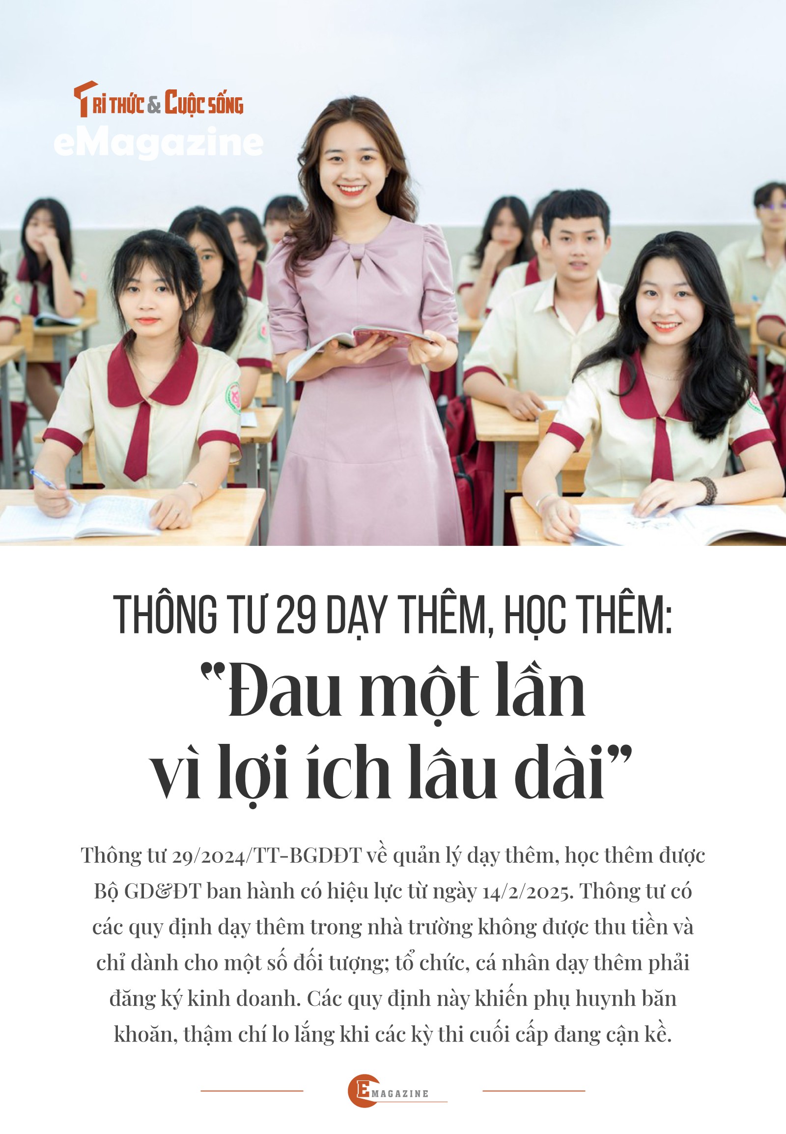 Thông tư 29 dạy thêm, học thêm: “Đau một lần, lợi ích lâu dài”