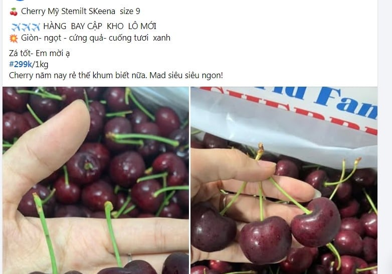 Cherry Mỹ đổ bộ thị trường Việt, giá rẻ kỷ lục
