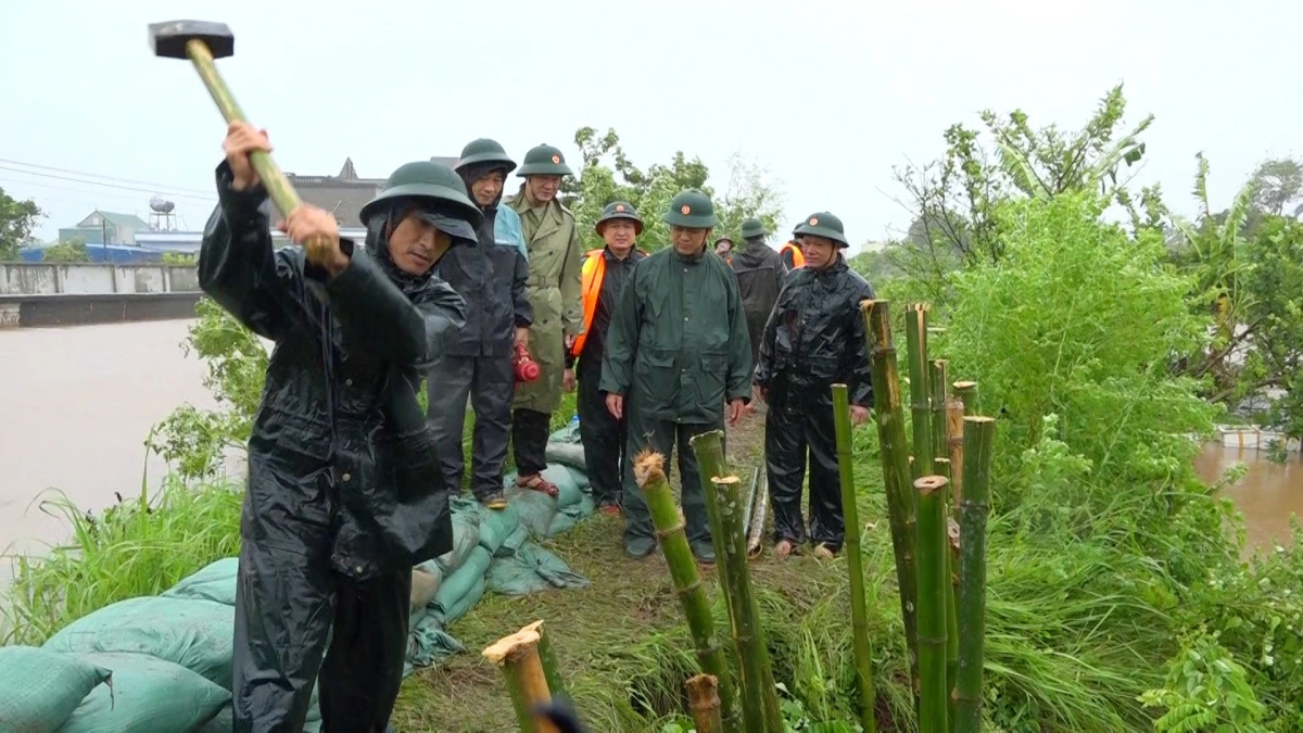 Bộ Quốc phòng thông tin sự cố vỡ đê tại Hưng Yên do bão số 3