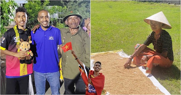 VĐV Đông Timor khoe ảnh bố mẹ đội nón lá, mũ cối của VN: Dành tiền thưởng để nuôi em ăn học