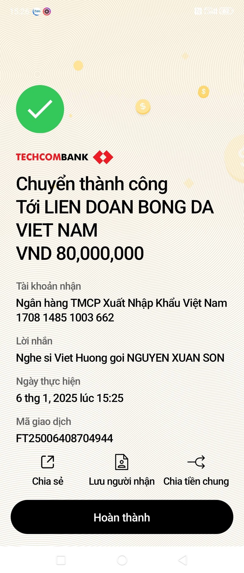 Nghệ sĩ Việt Hương gửi tặng Xuân Son số tiền khủng